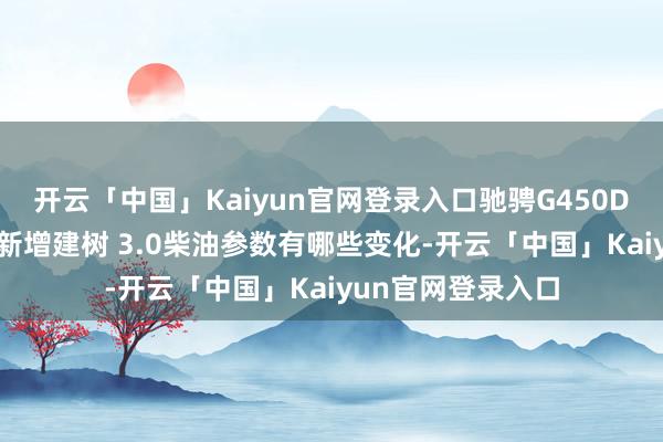 开云「中国」Kaiyun官网登录入口驰骋G450D限量版25款韩版新增建树 3.0柴油参数有哪些变化-开云「中国」Kaiyun官网登录入口