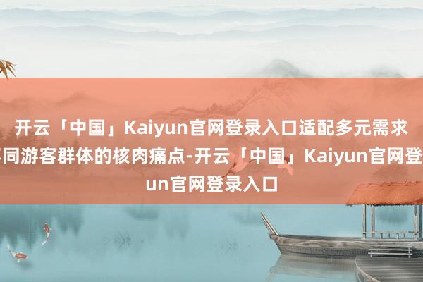 开云「中国」Kaiyun官网登录入口适配多元需求针对不同游客群体的核肉痛点-开云「中国」Kaiyun官网登录入口